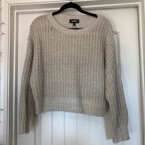 Express Metallic Boxy Sweater